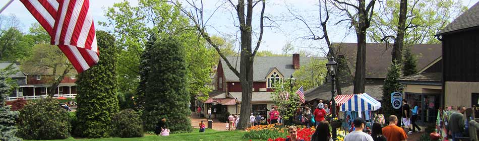 Peddler's Village is a 42-acre, outdoor shopping mall featuring 65 retail shops and merchants, 3 restaurants, a 71 room hotel and a Family Entertainment Center. in the Bucks County, PA area