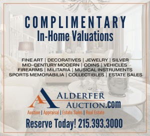 In-Home Valuations are coming to your neighborhood! Have you thought about downsizing and wondered what the value of your art, décor, jewelry, silver, coins, mid-century modern, collectibles, and estate are worth?
If so, the Alderfer Auction team wants to hear from you.
We are on a quest to unearth your most fascinating treasures. Whether its art, décor, jewelry, silver, coins, mid-century modern, vintage signs, classic cars, memorabilia or quirky oddities, your collections could be the next big find! Become part of the adventure as we come to your neighborhood looking for items with history, stories and character.