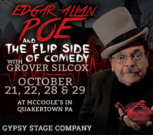 EDGAR ALLAN POE AND THE FLIP SIDE OF COMEDY WITH GROVER SILCOX in McCoole's Arts & Events Place