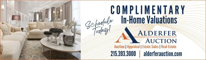 In-Home Valuations are coming to your neighborhood! Have you thought about downsizing and wondered what the value of your art, décor, jewelry, silver, coins, mid-century modern, collectibles, and estate are worth?
If so, the Alderfer Auction team wants to hear from you.
We are on a quest to unearth your most fascinating treasures. Whether its art, décor, jewelry, silver, coins, mid-century modern, vintage signs, classic cars, memorabilia or quirky oddities, your collections could be the next big find! Become part of the adventure as we come to your neighborhood looking for items with history, stories and character.