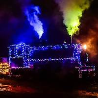 Christmas train with lights