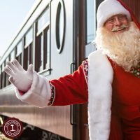 Santa on train